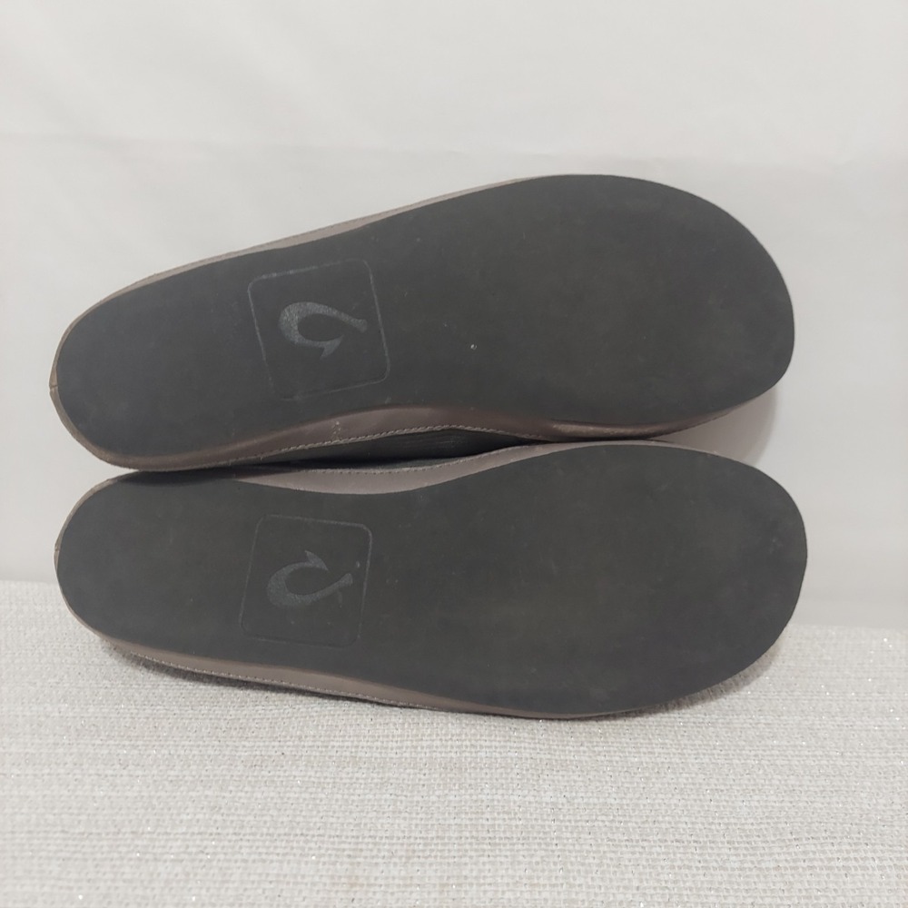 Olukai Moloa Slippers Gray Corduroy Slip On Comfort Casual‎ Shoes Men's 15 - Picture 9 of 9